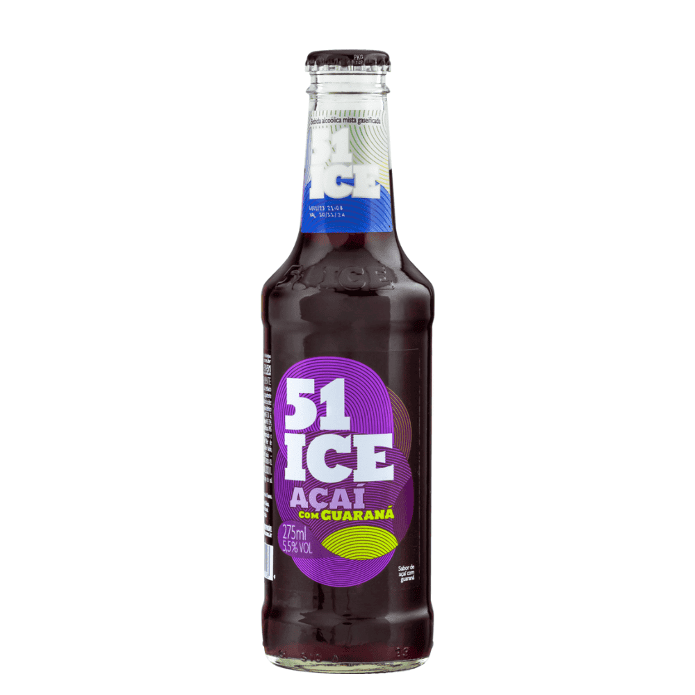 Bebida Mista Alcoólica Gaseificada 51 Ice Açaí com Guaraná 275ml