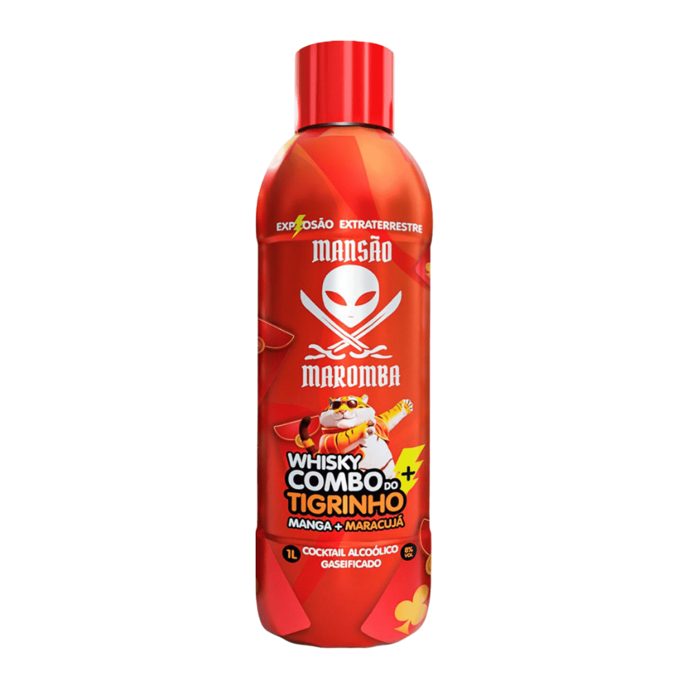 Whisky + Cafeína Tigrinho Manga e Maracujá Mansão Maromba 1L
