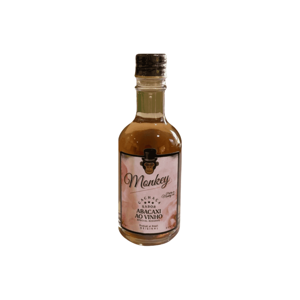 Miniatura Cachaça Monkey Royale Abacaxi ao Vinho 50ml