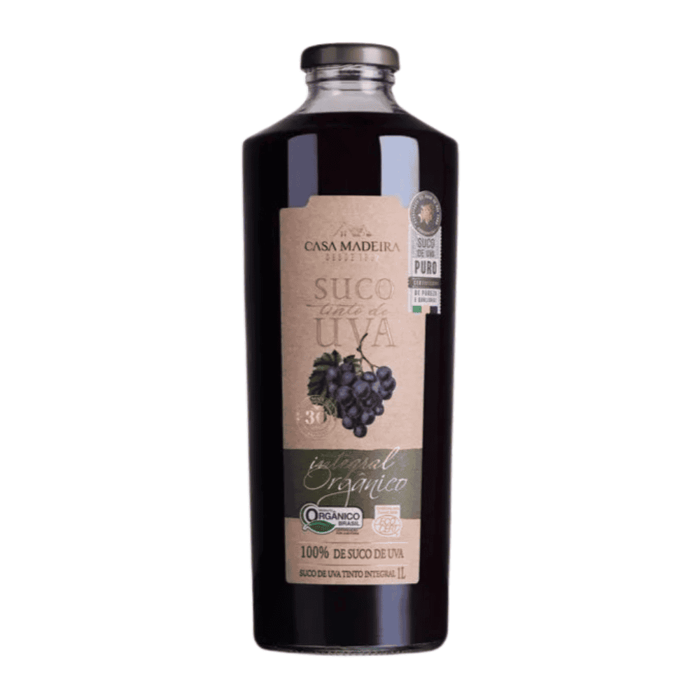 Suco de Uva Tinto Integral Orgânico Casa Madeira 1L