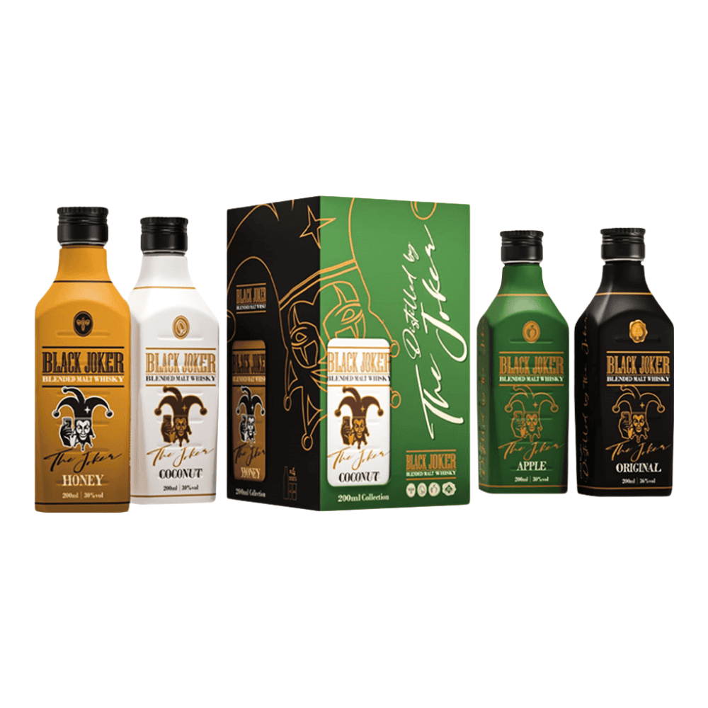 Kit 4 Miniaturas Whisky Black Joker Sabores Pet 200ml