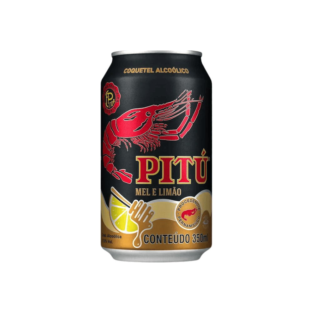 Cachaça Pitú Mel e Limão Lata 350ml