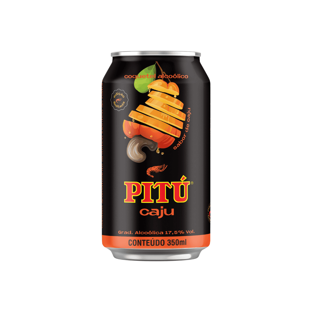 Cachaça Pitú Caju Lata 350ml