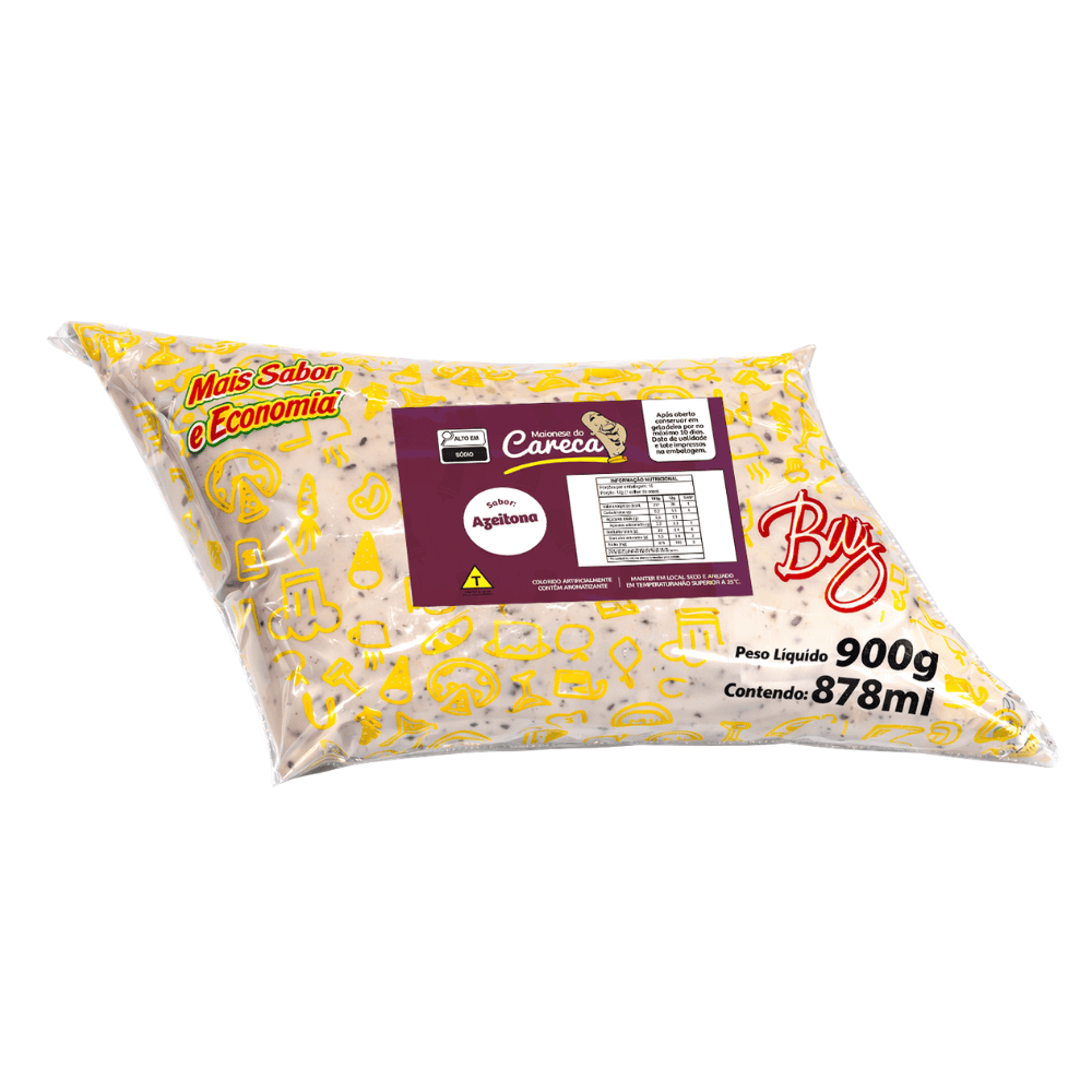 Maionese do Careca Azeitona Bag 900g