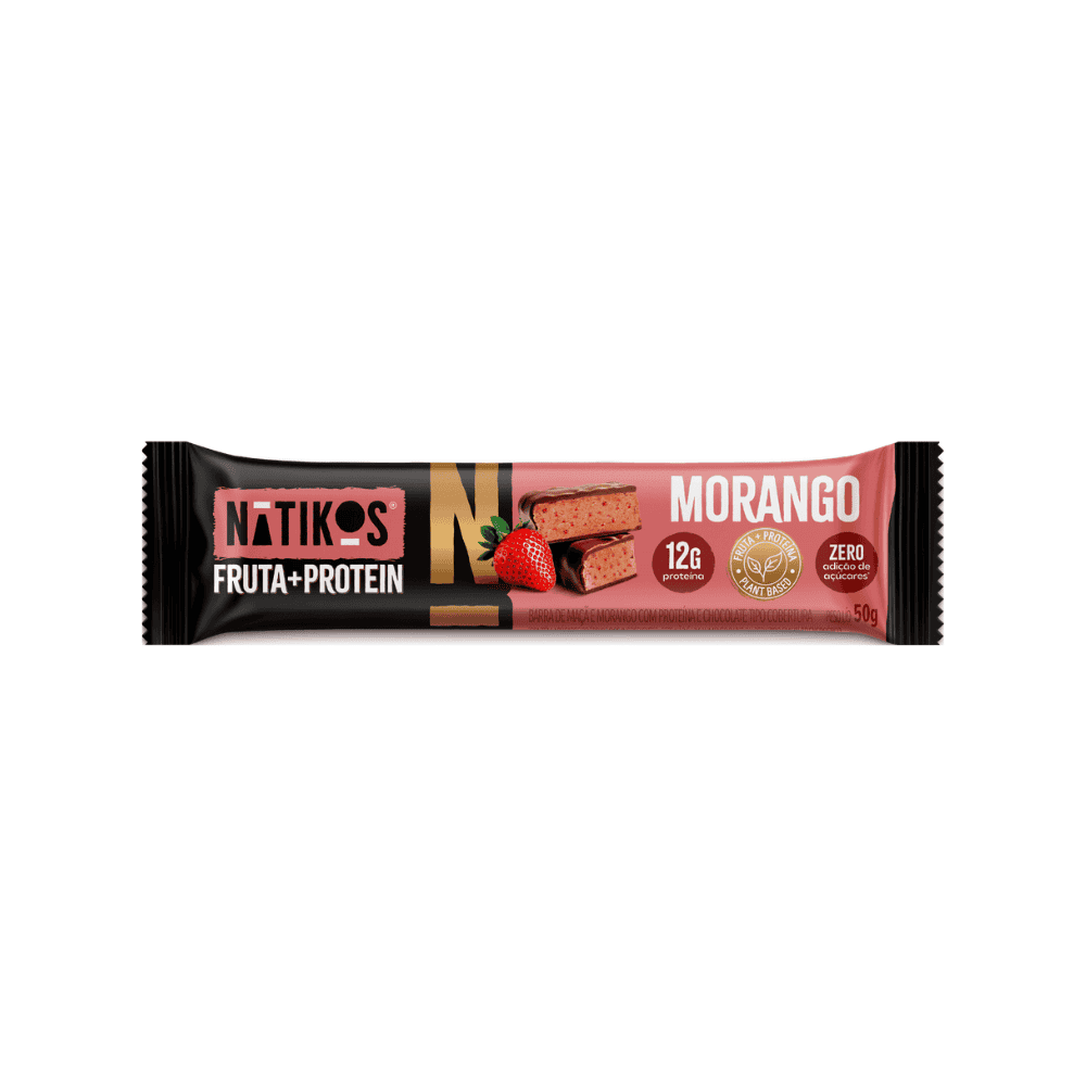 Barra de Frutas Proteica Morango Nátikos 50g